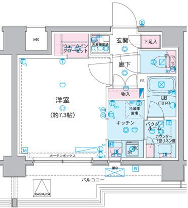 GENOVIA水天宮前skygardenの間取り