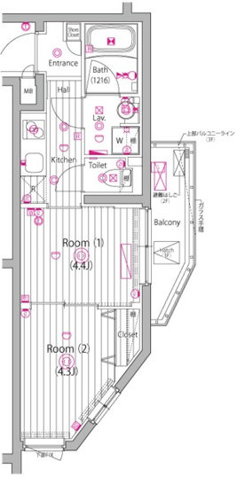 【間取り】 | ガーラ・グランディ小竹向原