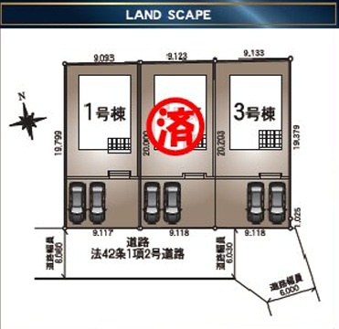 八街市榎戸第１の区画図