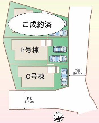 【区画図】 | 海老名市杉久保北5丁目 新築戸建 全3棟