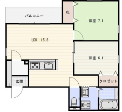 【間取り】 | シャイロ２０５北野田