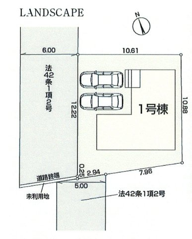 立川市西砂町2丁目　新築戸建全1棟の区画図