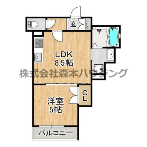 【間取り】 | 　クリエオーレ雁屋西町