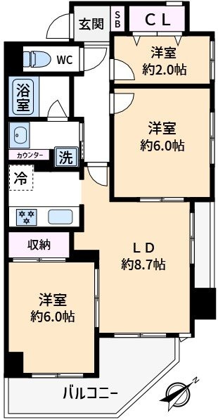 ナイスアーバン新中野の間取り
