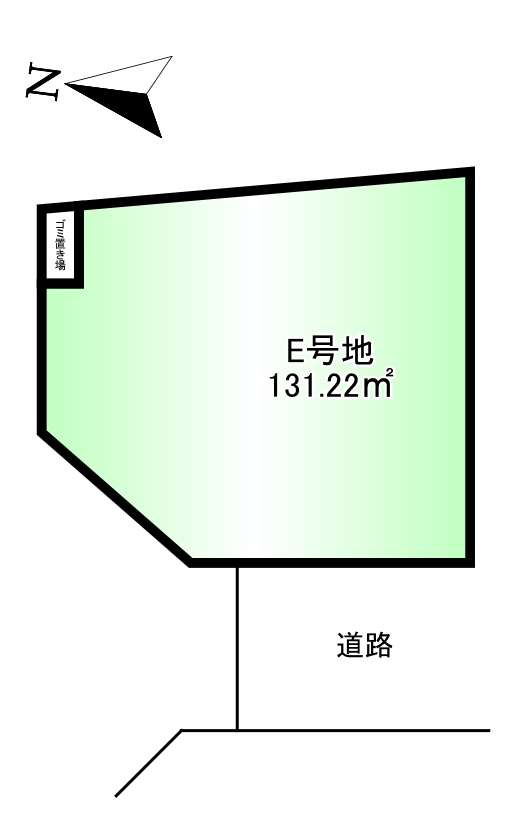 葛城市疋田の土地図|土地面積：131.22㎡