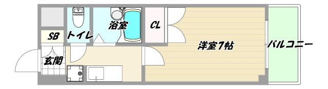 大阪市東淀川区東中島１丁目の賃貸マンションの間取り