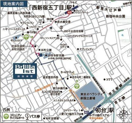 【地図】Ｂｒｉｌｌｉａ　ｉｓｔ　渋谷本町 