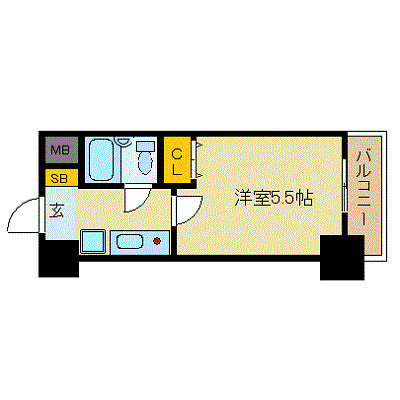 エスリード北梅田第2の間取り