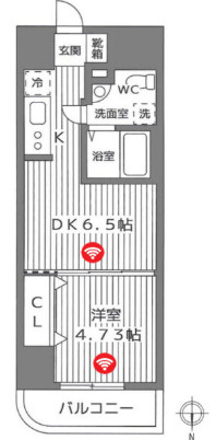 サンレムート・江坂1stの間取り