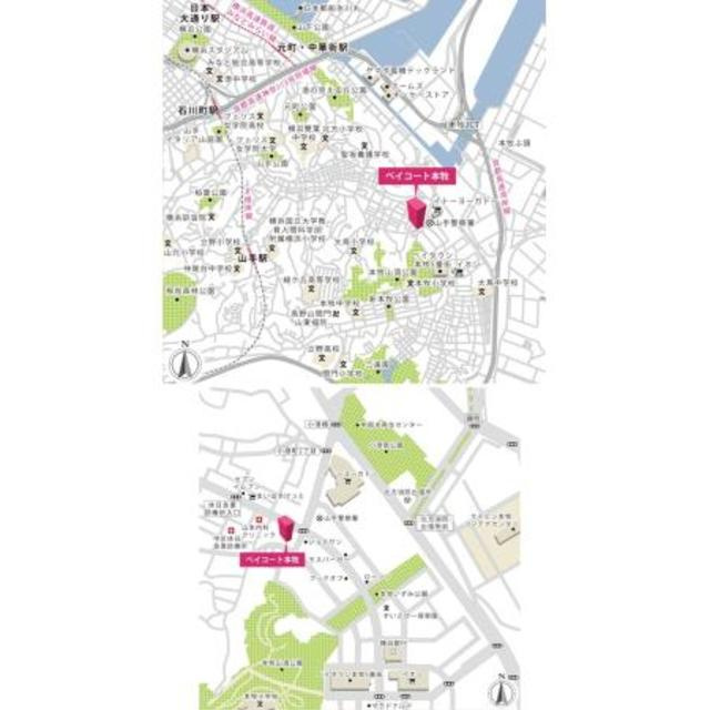 ベイコート本牧の地図