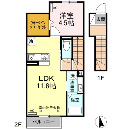 グランテージ上浜の間取り