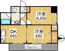 天神アコールマンションの間取り|使い勝手の良い間取りです♪
