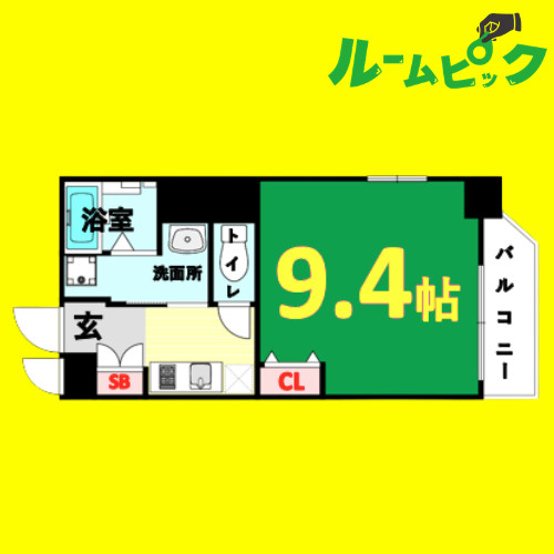 ピースプレイス牛巻　名古屋市賃貸　仲介手数料無料の間取り