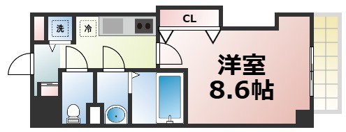 【間取り】 | Luxe玉造Ⅲ　仲介手数料無料