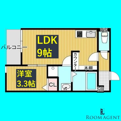 Loisir志賀本通(ロワズィールシガホンドオリ)の間取り