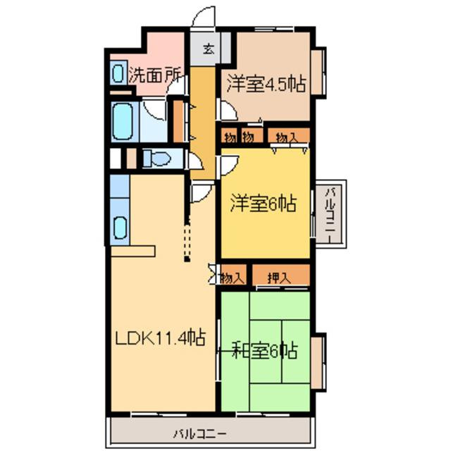 ルレーブ城南の間取り