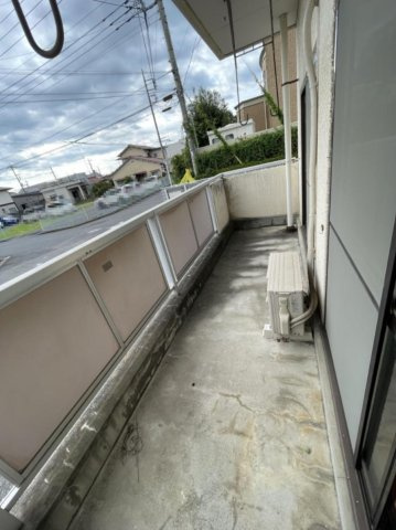 森山ハイツのバルコニー