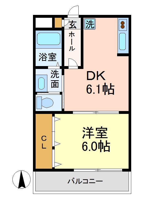世田谷区桜丘２丁目の賃貸マンションの間取り