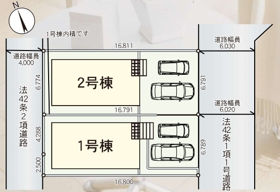 北本市宮内　第3　新築一戸建て　クレイドルガーデン　01の区画図|1号棟