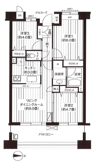 パークビューステージ東陽町の間取り