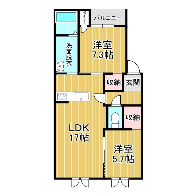 シャンテ1228の間取り