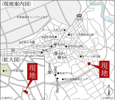 金武町金武（全3棟）の地図|地図♪