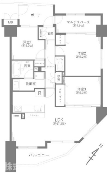 【間取り】 | サンクレイドル千葉登戸スカイレジデンス