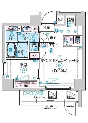 リヴシティ菊川駅前の間取り|間取りです。