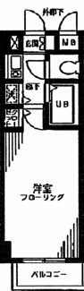 【間取り】 | 外苑フラット | 間取りです。