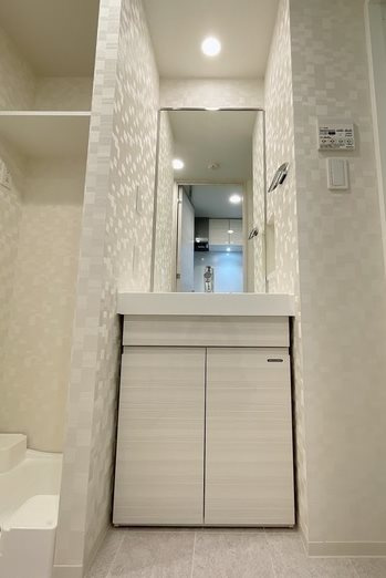 世田谷区経堂３丁目の賃貸マンションの洗面所