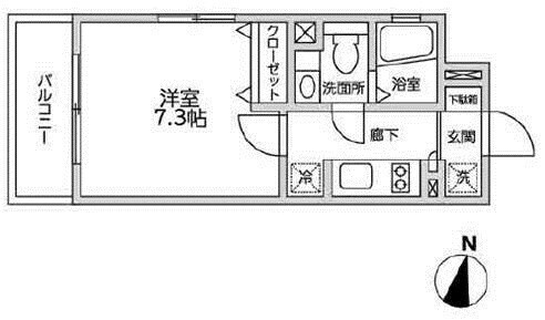 新品家具付きマンション西新宿18(KaGood東京)の間取り|※間取りと異なる場合は現状を優先します。