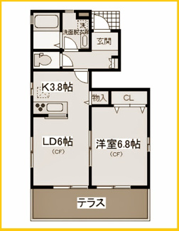 【間取り】 | クレストヒル山下Ｂ