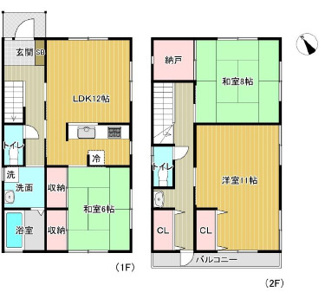 【間取り】 | 相模原6丁目　一戸建て♪ | 間取り図