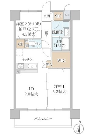 ラフィネール大阪十三の間取り