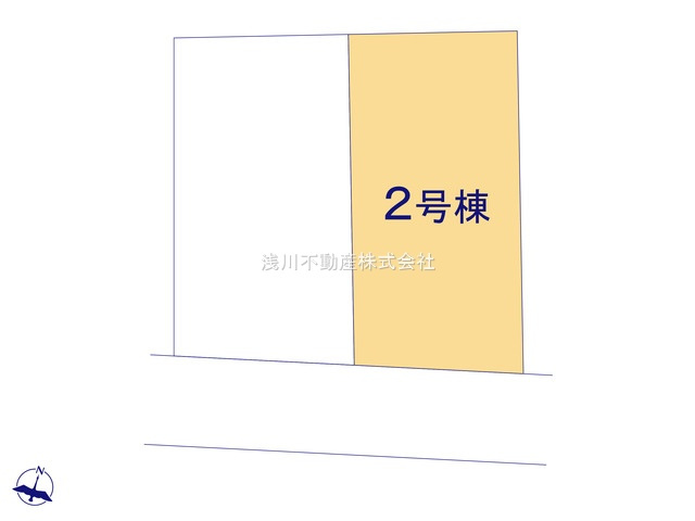 八王子市　万町　新築一戸建ての区画図|～南道路に面している整形地～