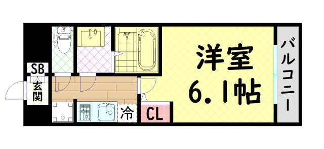 【間取り】 | ララプレイス難波メティス