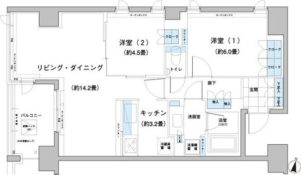 ガーデニエール砧レジデンスの間取り