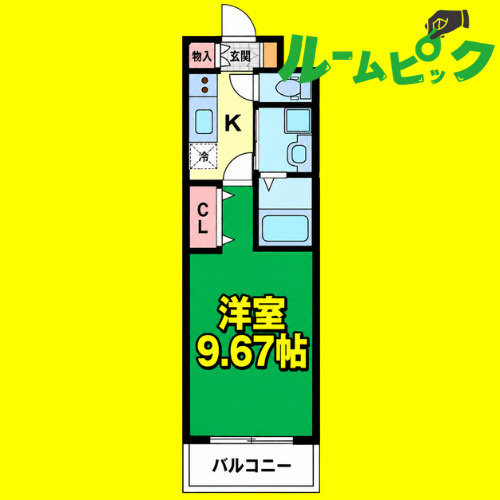 CREST TAPP太閤通　名古屋市賃貸　仲介手数料無料の間取り