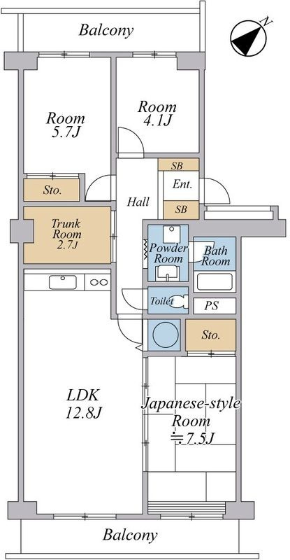 ライオンズマンション市川第三の間取り