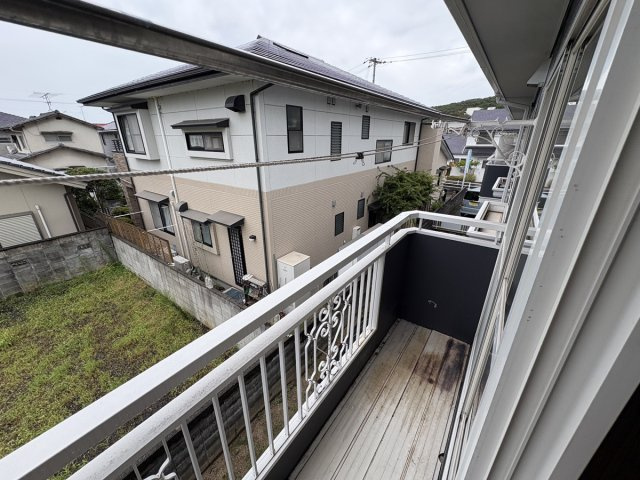 フレグランス上林　Bのバルコニー