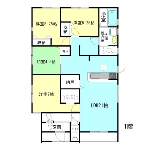【間取り】 | リーブルガーデン.S渋川市第17金井ー④ | 人気の「平屋」住宅登場です！