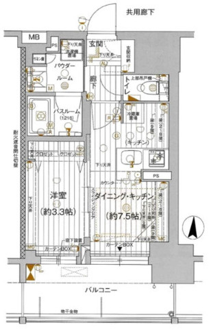 【間取り】 | プレサンスロジェ大阪南森町