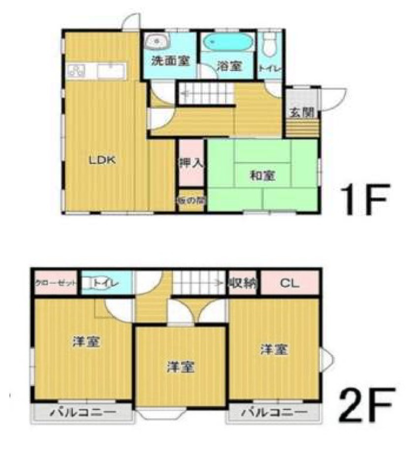 【中古戸建】前橋市茂木町の間取り|■間取り図｜敷地面積：152.6（約46.16坪）　建物面積：98.12（約29.12坪）
