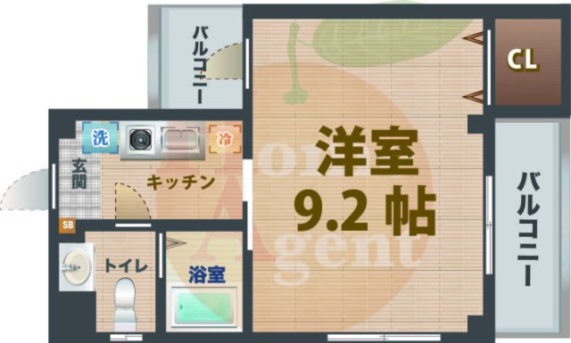 【間取り】 | メゾンフラワー西荻北 | 1Kのお部屋です。
