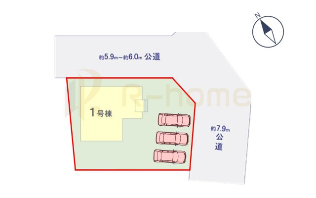 牛久市南19期　新築戸建て　1号棟の区画図|大きなお買い物だからこそ、メリット・デメリットを伝えさせて頂きます。
R-homeにお任せください♪