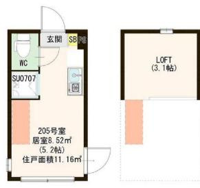 北区志茂３丁目のアパートの間取り