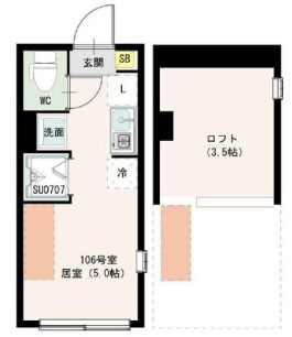 練馬区東大泉３丁目のアパートの間取り