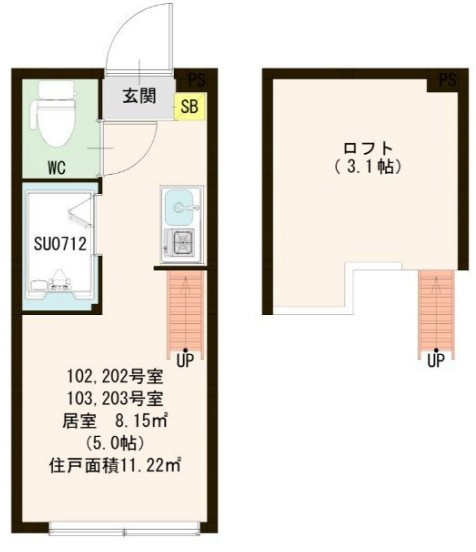 豊島区駒込６丁目のアパートの間取り