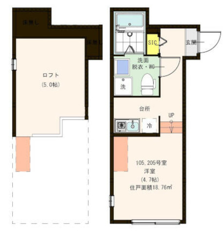 江戸川区東小岩３丁目のアパートの間取り|
