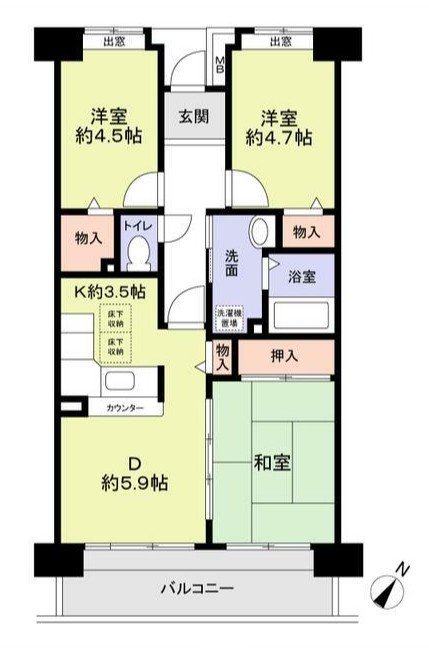 ガーデンコート清瀬3号棟　旧コーポレート清瀬駅南3号棟の間取り